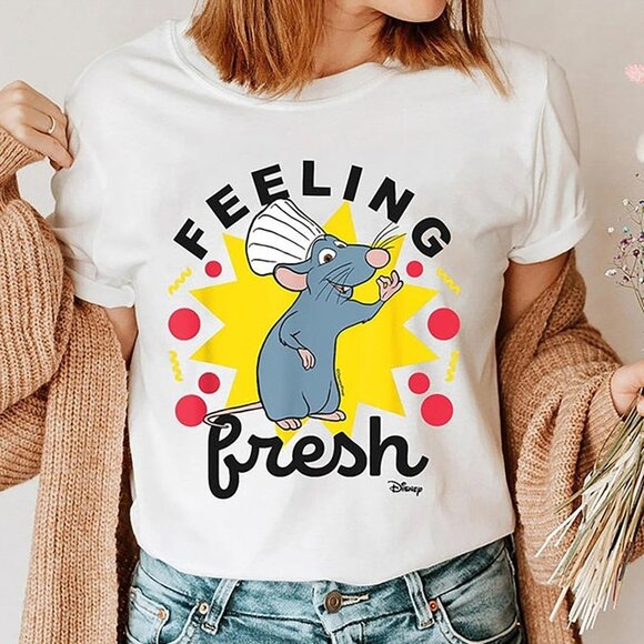 Remy Ratatouille Feeling Fresh Funny Meme Cartoon Movie Disney Pixar T-Shirt 05 - Picture 1 of 5